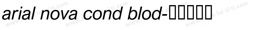 arial nova cond blod字体转换